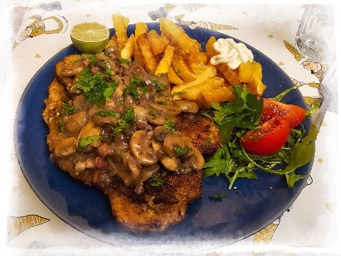 Klassisches Jägerschnitzel